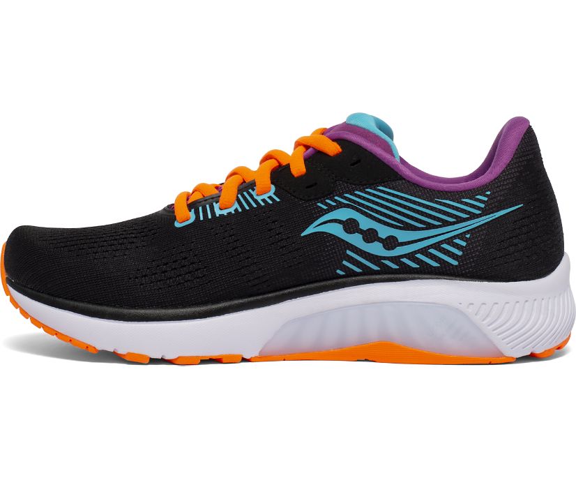 Women's Saucony Guide 14 Running Shoes Black / Orange | Singapore 144FDNM